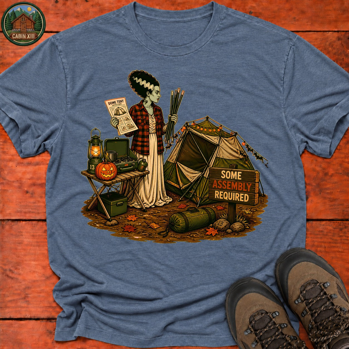 Bride Of Frankenstein Halloween T-Shirt — Heather Indigo