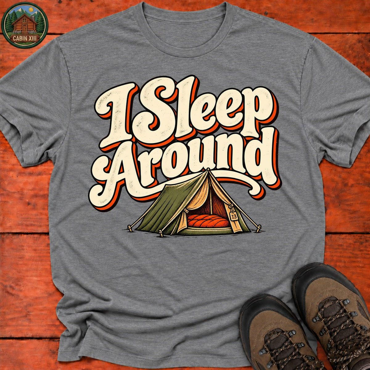 I Sleep Around T-Shirt — Graphite Heather