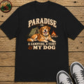 Camfire Tent and My Dog Kids T-Shirt — Black