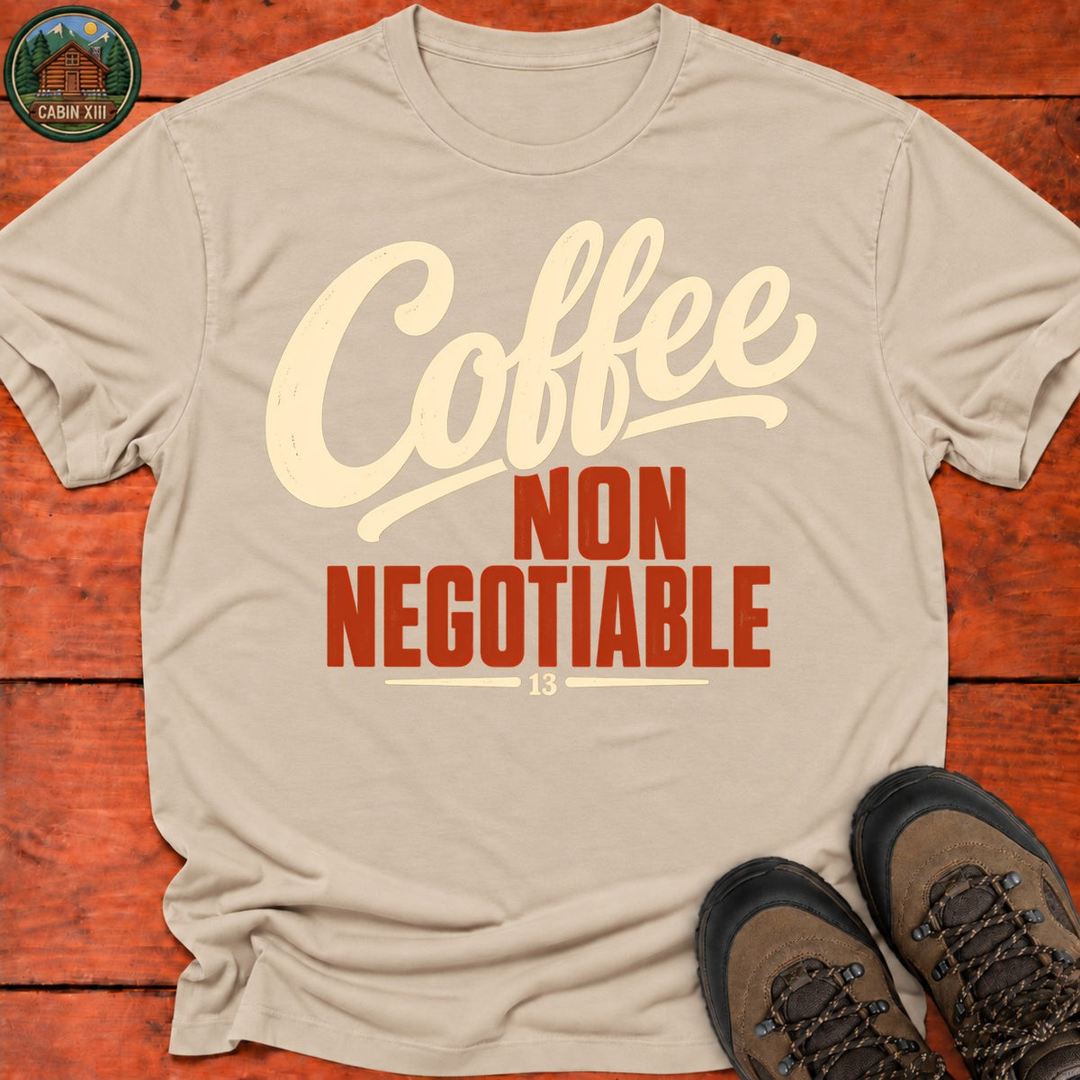 Coffee Non Negotiable T-Shirt — Sand