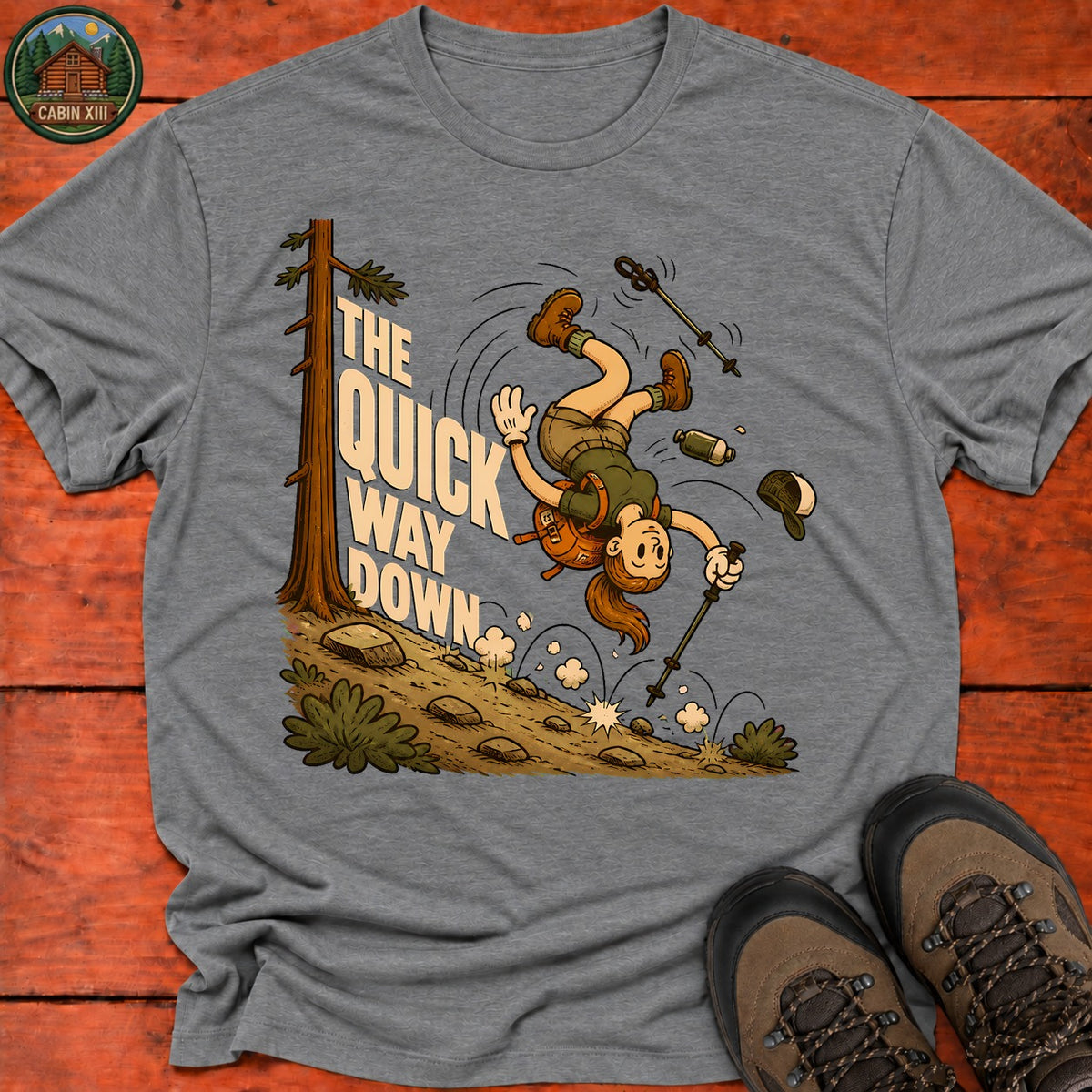 Quick Way Down T-Shirt — Graphite Heather