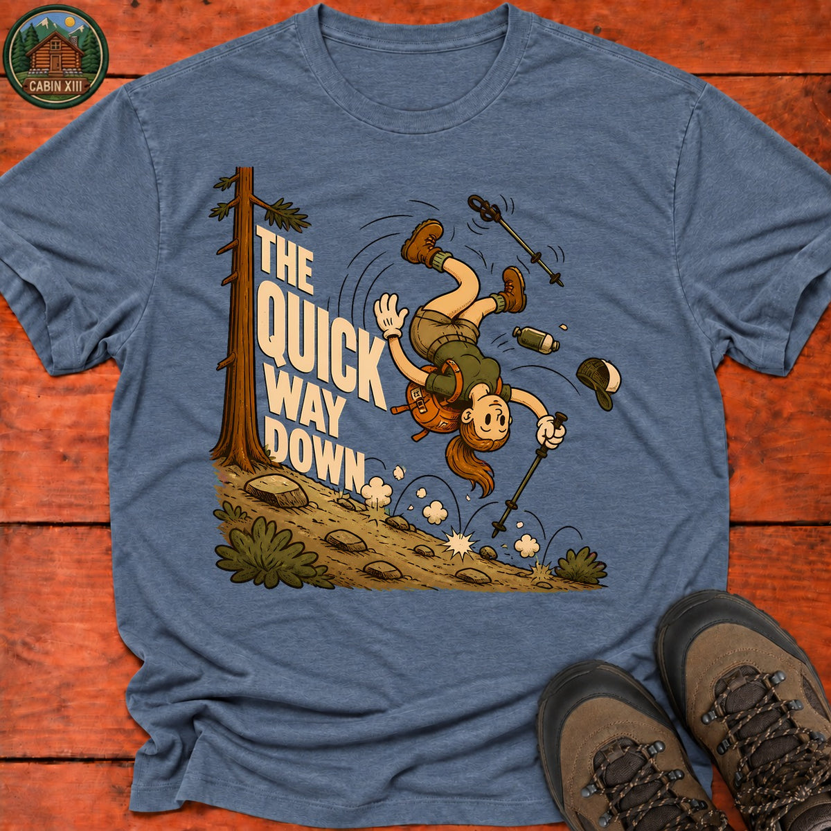 Quick Way Down T-Shirt — Heather Indigo