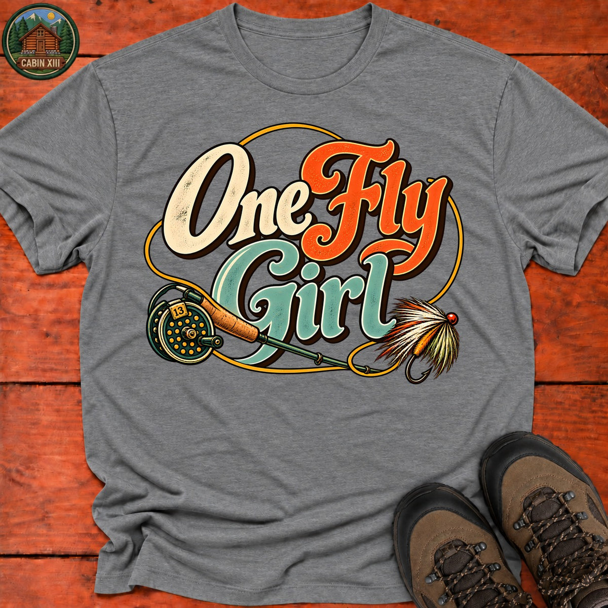 One Fly Girl T-Shirt — Graphite Heather
