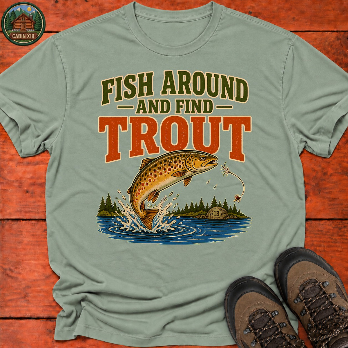Fish Around T-Shirt — Sage