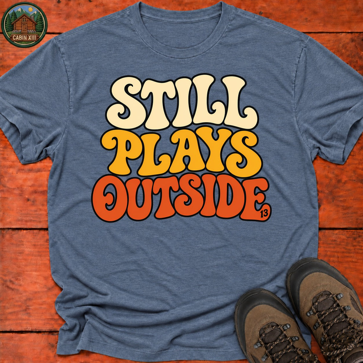 Still Plays Outside T-Shirt — Heather Indigo