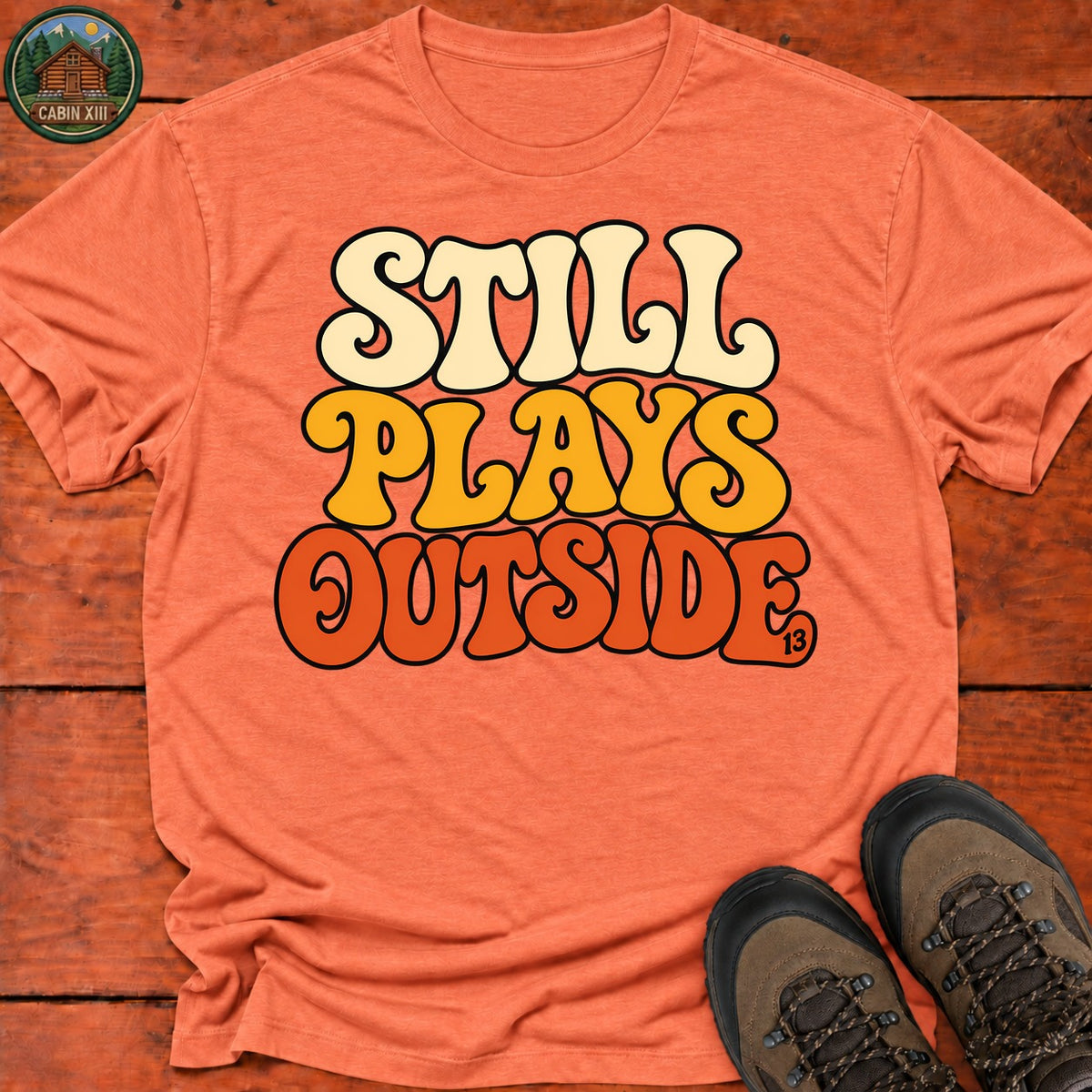 Still Plays Outside T-Shirt — Heather Orange