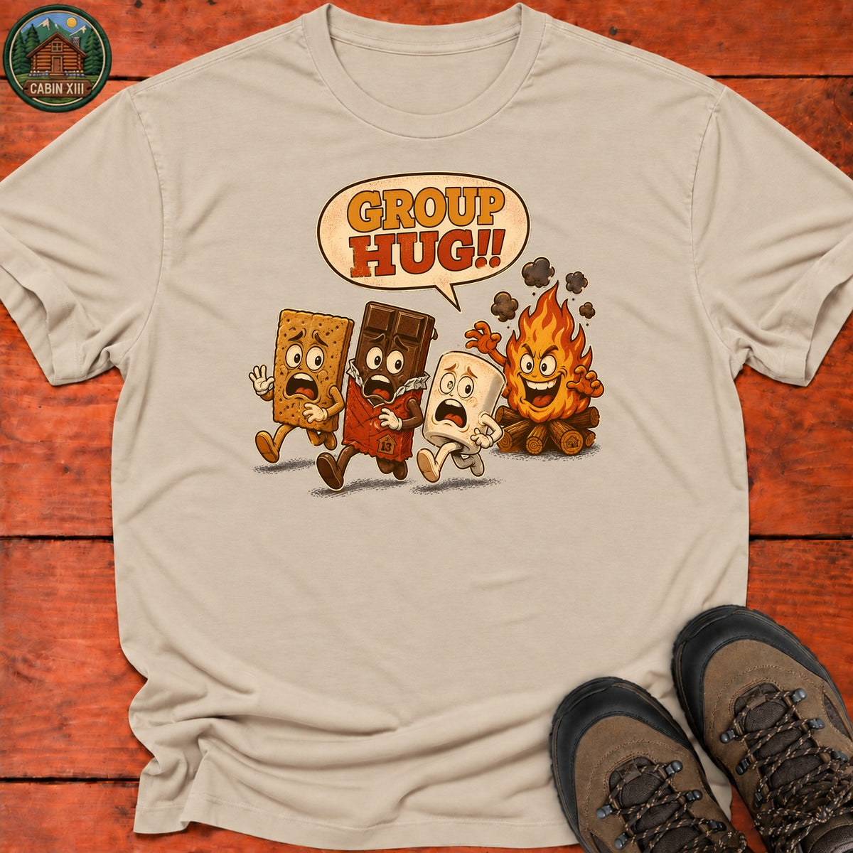 Group Hug T-Shirt — Sand