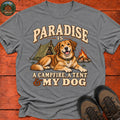 Camfire Tent and My Dog T-Shirt — Graphite Heather