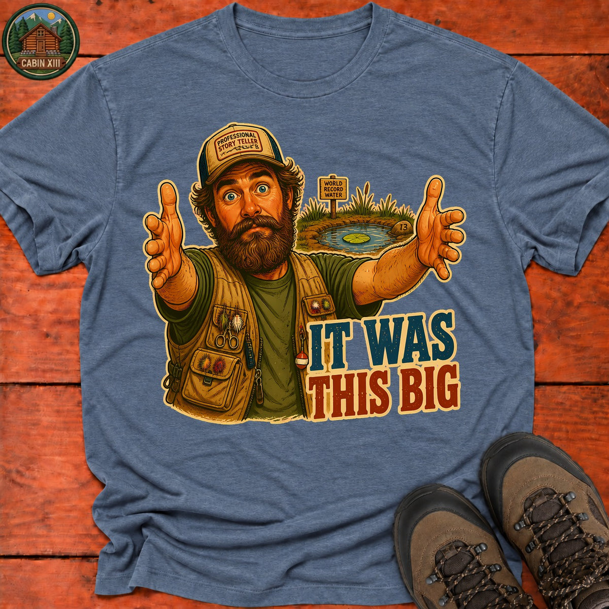It Was This Big T-Shirt — Heather Indigo