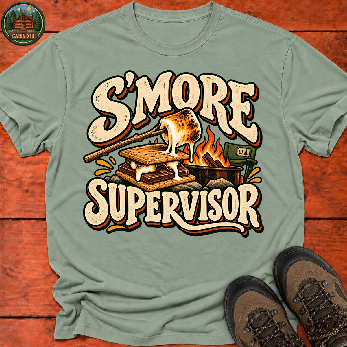 S'more Supervisor V2 T-Shirt — Sage