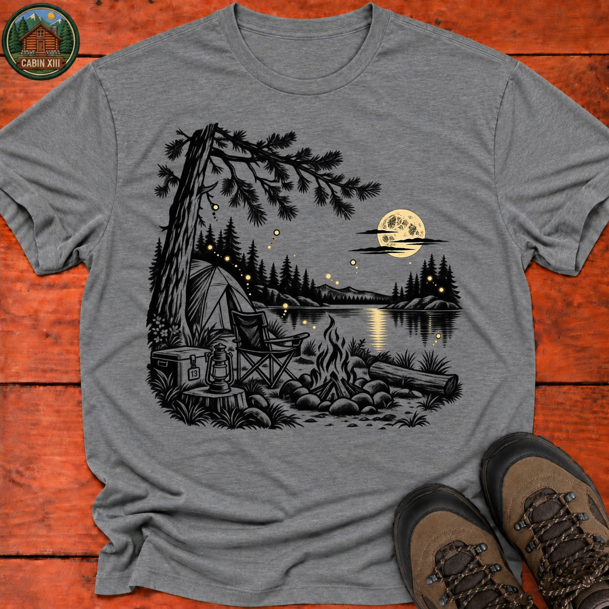 Lakeside Fireflies T-Shirt — Graphite Heather