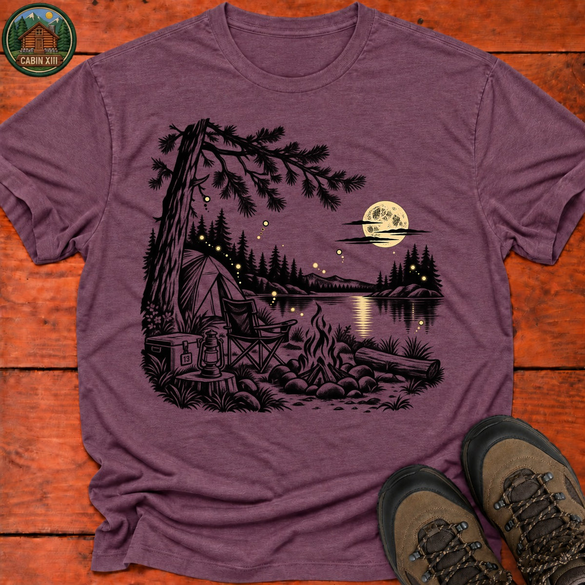 Lakeside Fireflies T-Shirt — Heather Maroon