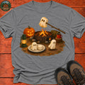 Marshmallow Ghosts Halloween T-Shirt — Graphite Heather