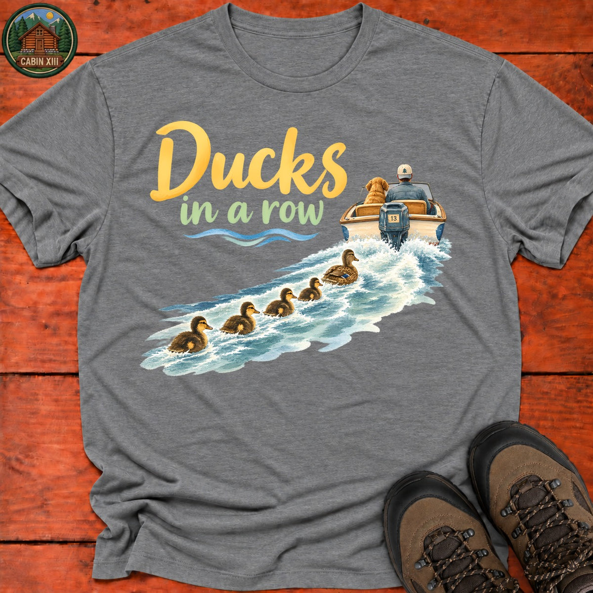 Ducks In A Row T-Shirt — Graphite Heather